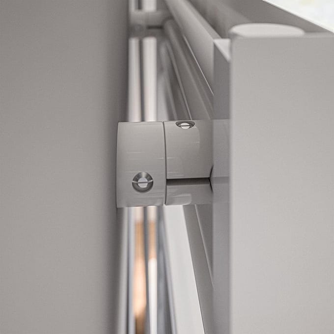Schulte TURIN - elektrische designradiator - 60x170cm - wit - handdoekdroger - temperatuurregeling aansluiting rechts - 600 Watt