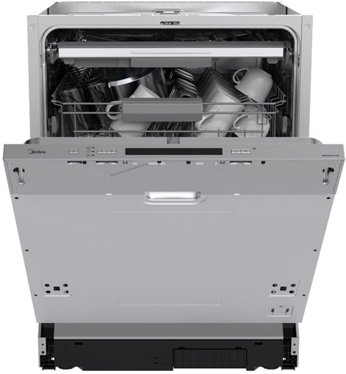 Midea MID60S220-HR - Inbouwvaatwasser - RVS - D label - 14 couverts - 44 dB - Volledig geïntegreerd - 11 l waterverbruik (per cyclus, gebaseerd op het ecoprogramma)