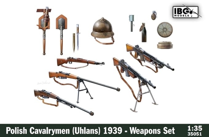 IBG Models Modelbouwpakket Diorama - 35051 Poolse Cavalerie - Uhlans - 1939 Wapenset - Diorama Plastic - 1:35 - Modelbouw
