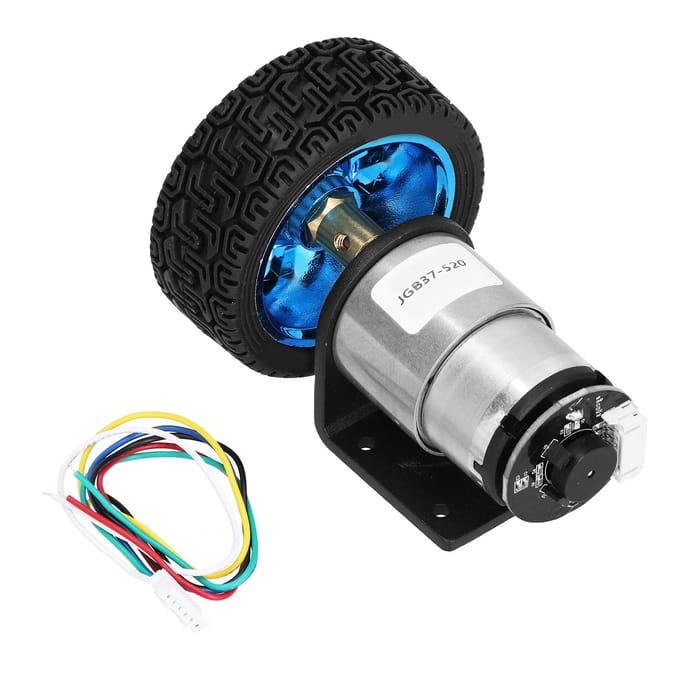 Encoder Motor Set CW CCW As DC Tandwielmotoren met Beugel Wieltje voor Balansauto DC12V333RPM
