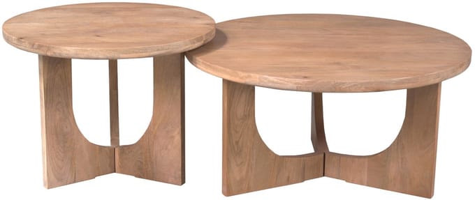 StarFurn Salontafel Guus Naturel Mangohout 60cm