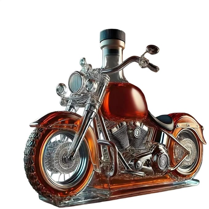 Motor drankhouder van glas - Cadeau - Kerst - Verjaardag