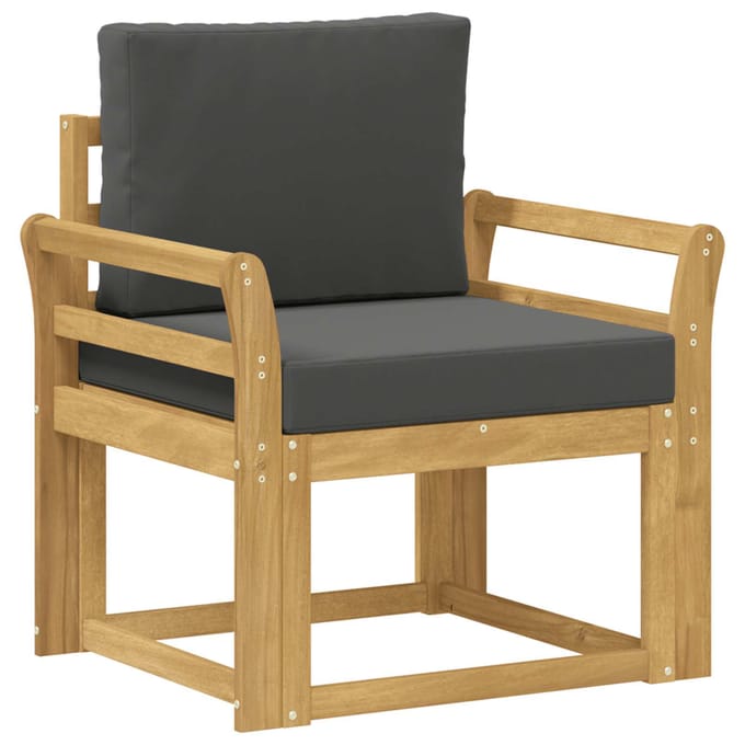 vidaXL - Buitensofa - Polyester - Wit - en - Anthraciet