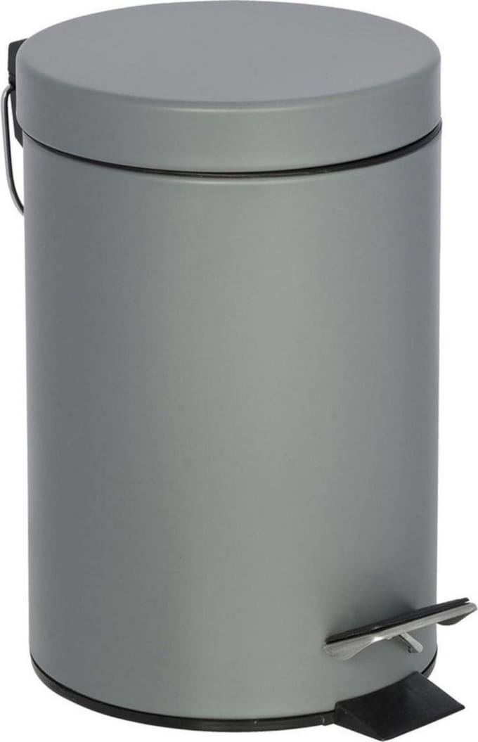 Pedaalemmer - Grijs - 3L - H 25 x  Ø 16.5 cm