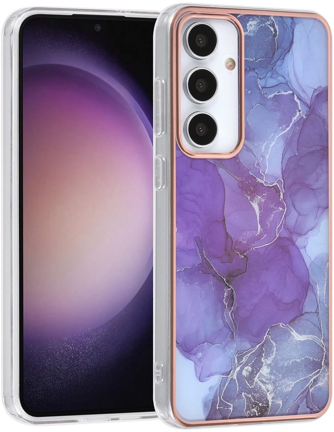 UNIQ Accessory Galaxy S24 Plus Backcover hoesje - Marble Purple