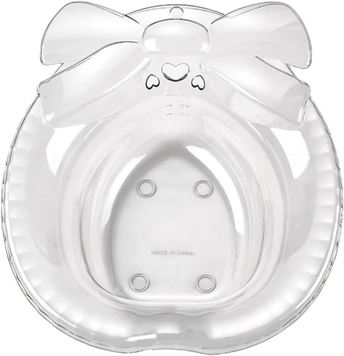 Zitbad Kom - Bidet Douche - Persoonlijke Reiniging - Met Overloopgat - 41 x 34.5 cm - Transparant