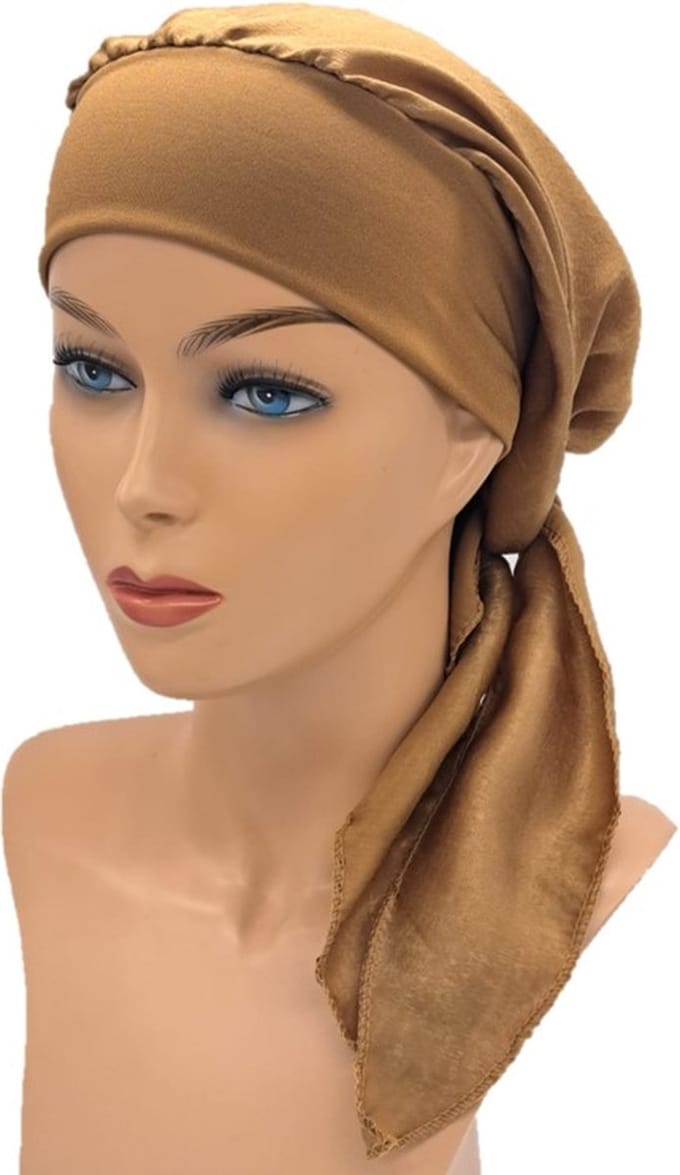 Johnson Headwear® - Chemo wikkelmuts - Dames muts - Kleur: Goud - Chemo Cap - Muts - Cap - Hoofddeksel - Zomer Mutsje