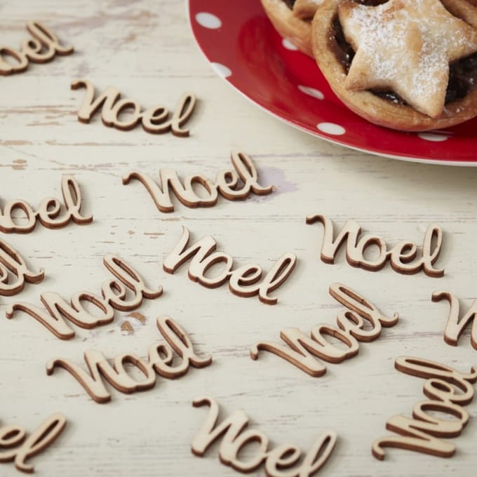 Ginger Ray - Ginger Ray - Vintage Noel - Tafelconfetti Noel hout