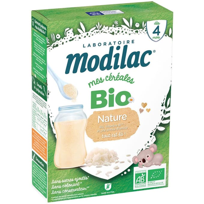 Modilac Mes Céréales Bio Dès 4 Mois Nature 250 g
