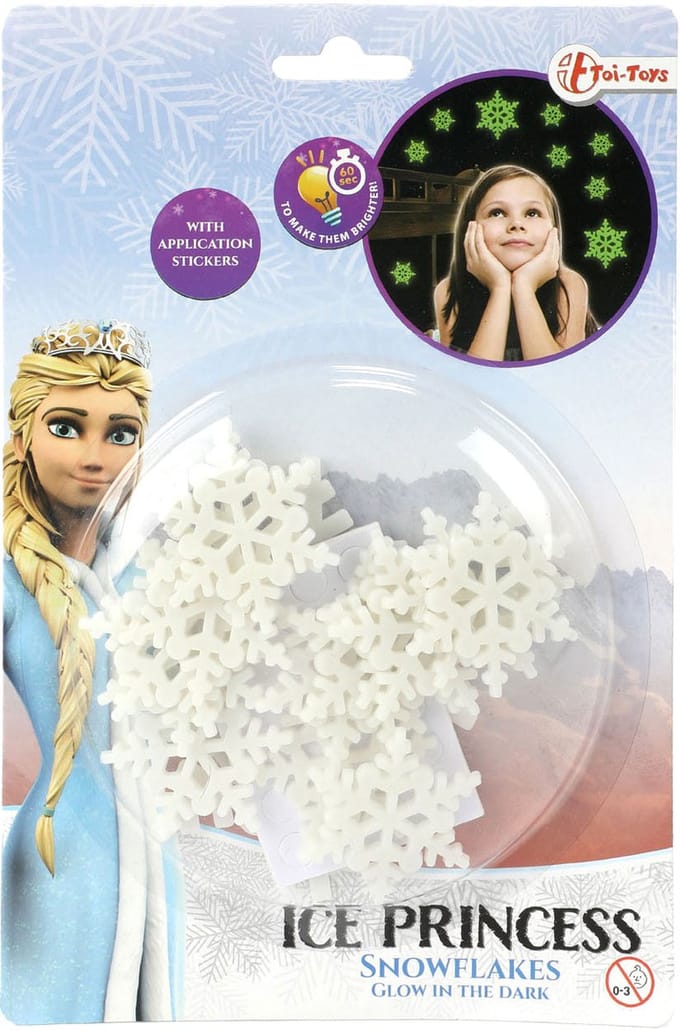 Toi-Toys Glow in the Dark Ice Princess Snowflakes