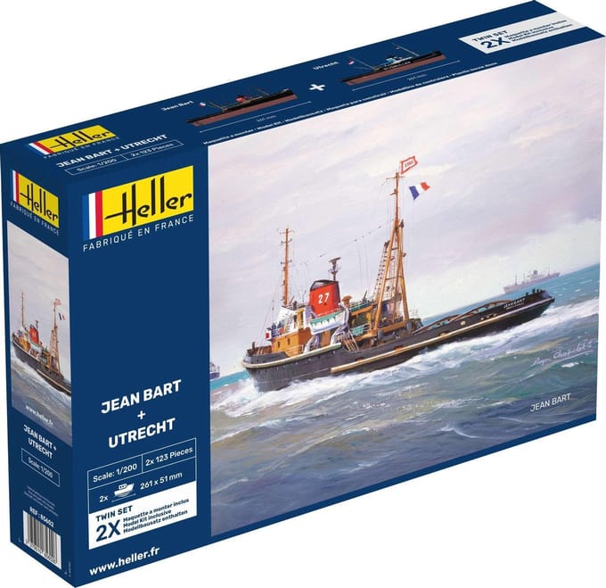Heller Modelbouwpakket Schepen - 85602 Jean Bart + Utrecht Ships - Twinset Plastic - 1:200 - Modelbouw
