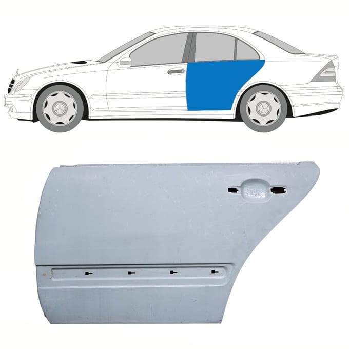 Reparatie plaatwerk achterste deuren voor Mercedes C-Class W203 2000-2007