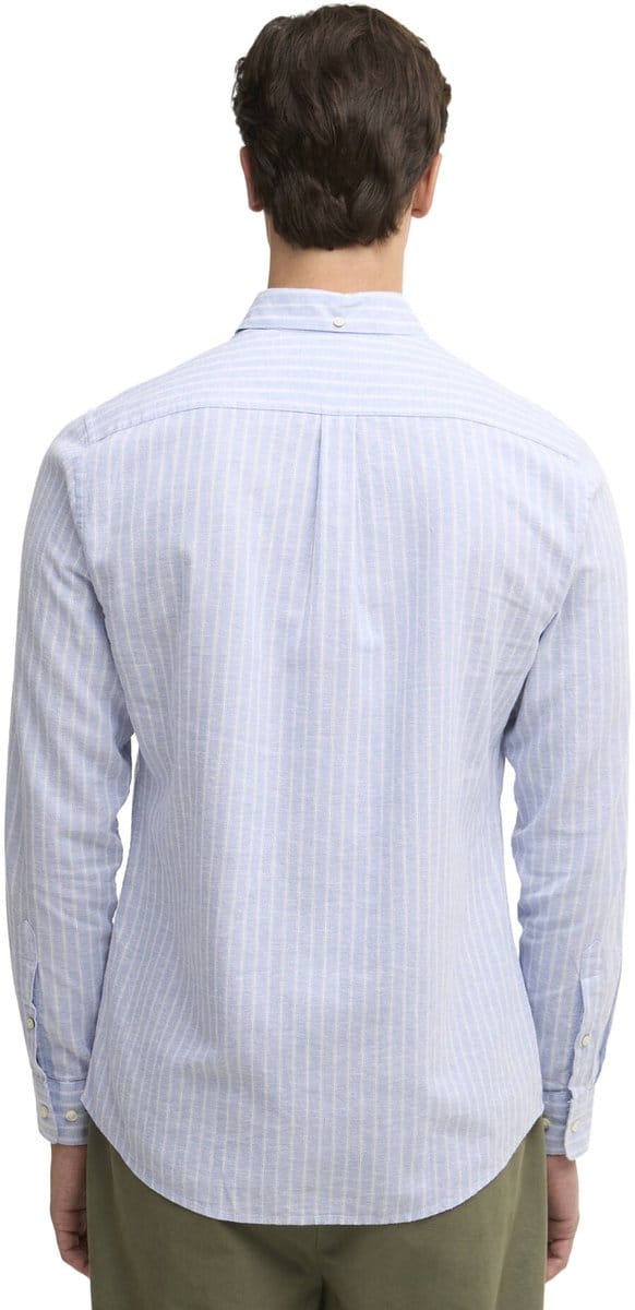 Overhemd Barbour Tailored Fit lichtblauw streepjes print