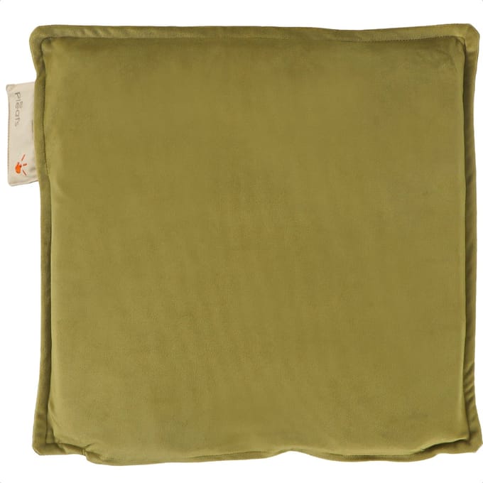 Pleafs® Warmtezitkussen - Plush - Draadloos - Elektrisch Oplaadbaar - 40x40cm - Barley Corn