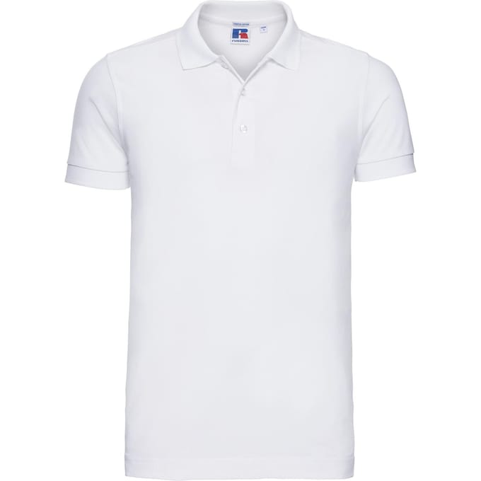 Russell Heren Rekken Korte Mouw Poloshirt (Wit)