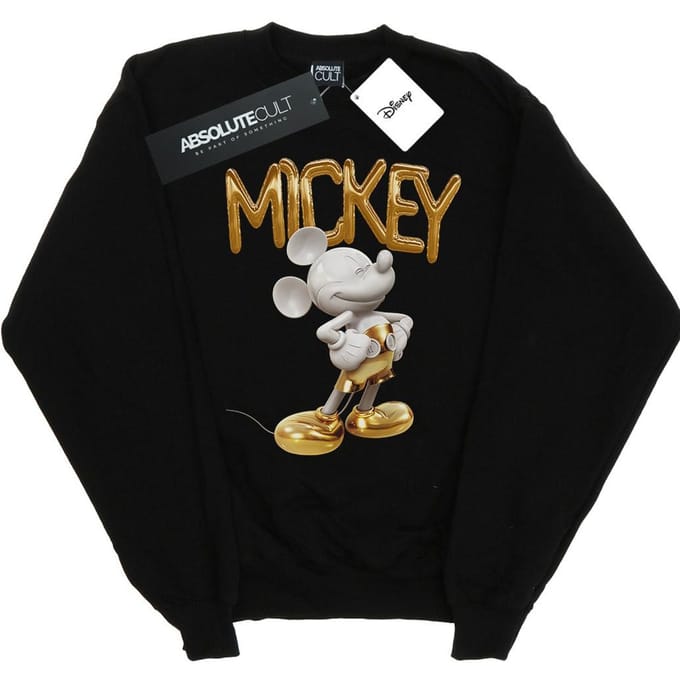 Disney Dames/Dames Mickey Mouse Gouden standbeeld Sweatshirt (Zwart)