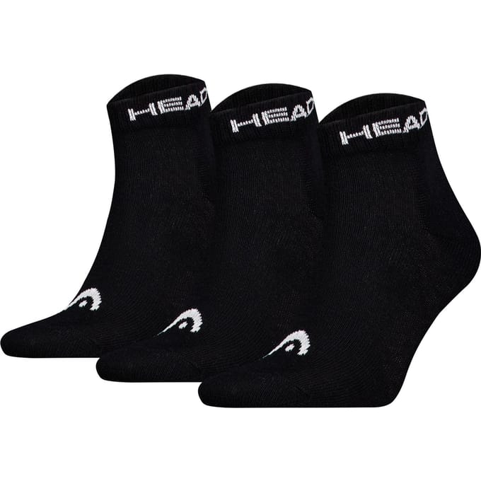 HEAD unisex 3P quartersokken elements zwart