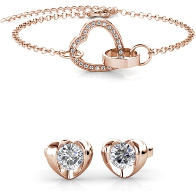 Simply Love Vergrendelde Hartenset en Doos - Kristal
