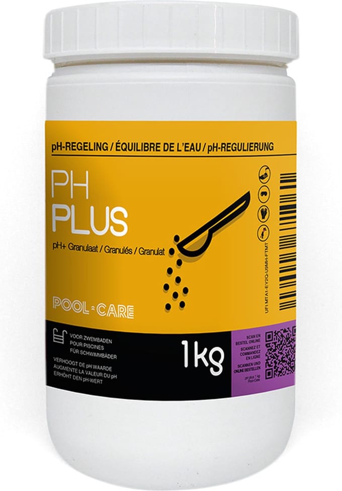 Pool-Care - pH plus - pH plus zwembad - pH+ - Zwembad - 1 kg - Poeder