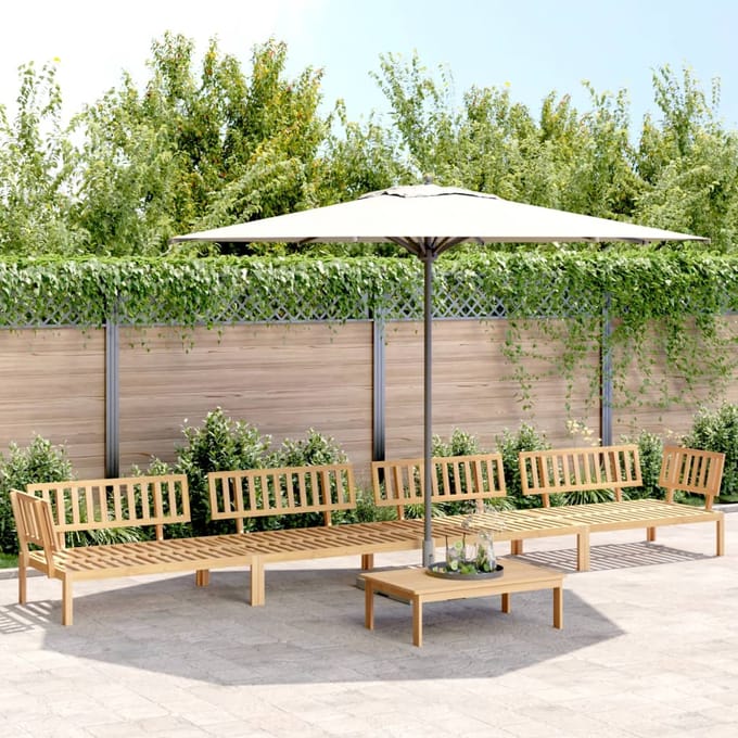 vidaXL - 5-delige - Loungeset - pallet - massief - acaciahout