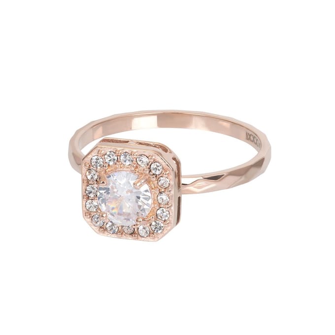 Fame-Halo-Rosé goudkleurig-Dames Ring