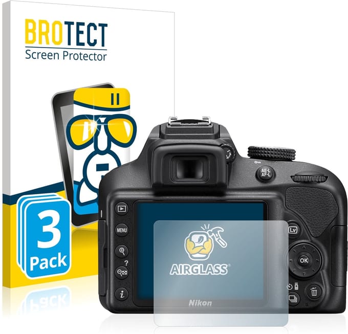 Screenprotector 3 Stuks voor Nikon D3400 Beschermglas transparant