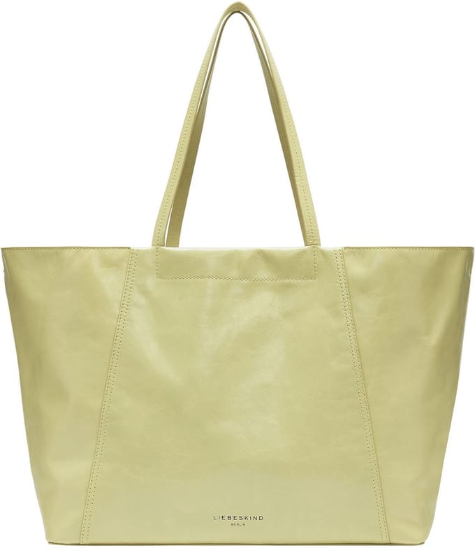 LIEBESKIND BERLIN Chudy Paper Touch Crinkle Shopper Light Mimosa Lichtgroen