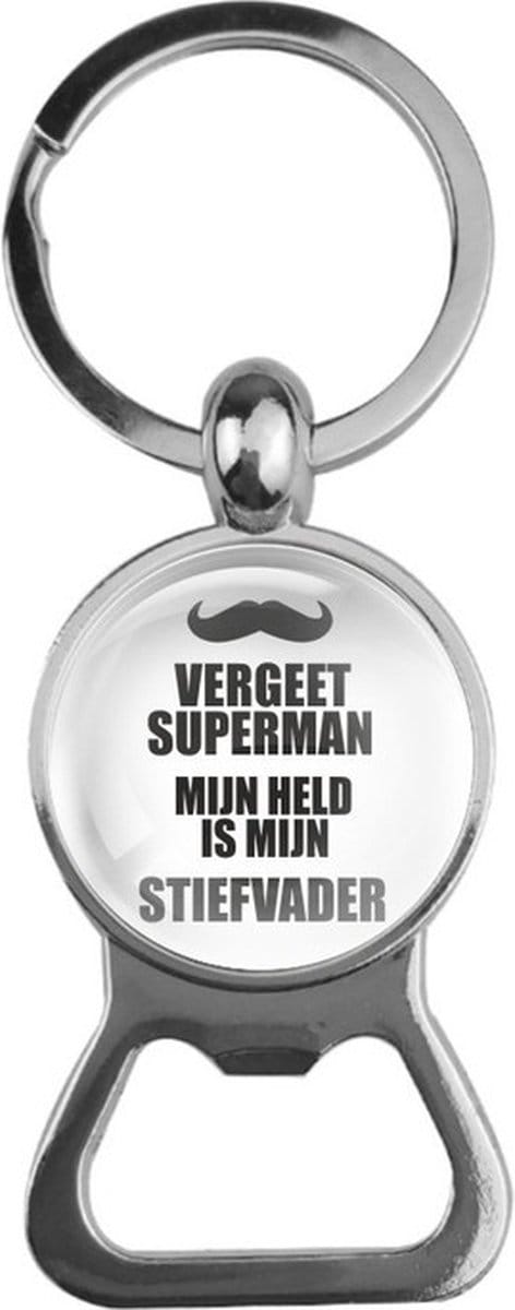 Bieropener Glas - Vergeet Superman Mijn Held Is Mijn Stiefvader