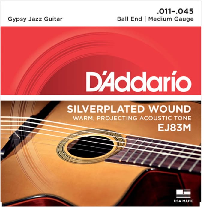 D'Addario EJ83M Gypsy Jazz Gitaarsnaren Medium (11-45)