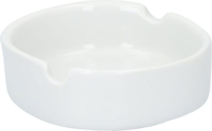 Bookwill Ronde Asbak Keramiek 8 cm Wit - Compact - Praktisch - Tafelaccessoire