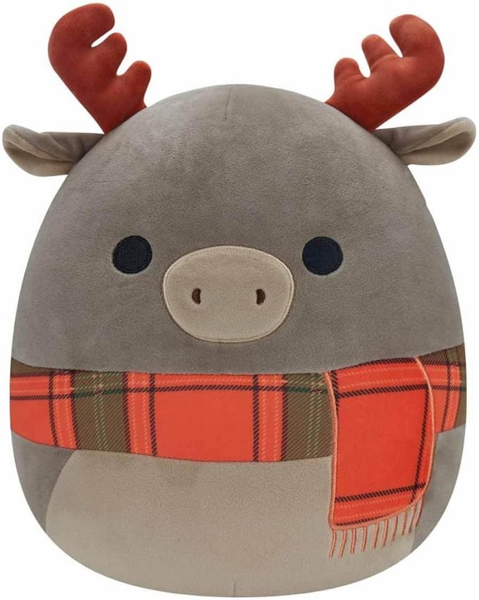 Squishmallow 19 cm Elch met sjaal - Superzachte knuffel voor verzameling