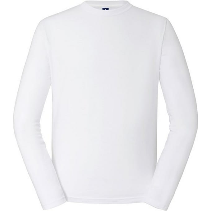 Russell Heren Klassiek T-shirt met lange mouwen (Wit)