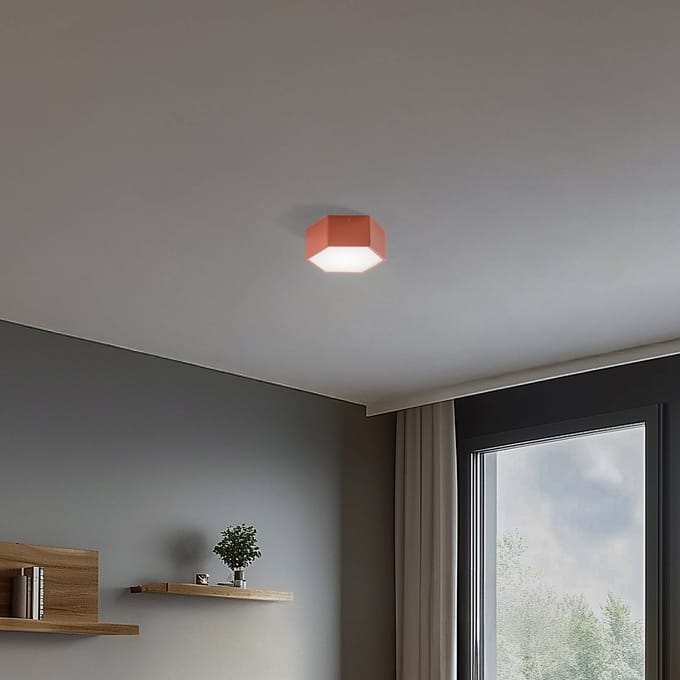 Argon LED plafondlamp Libre, terracottakleurig, staal, 3.000 K