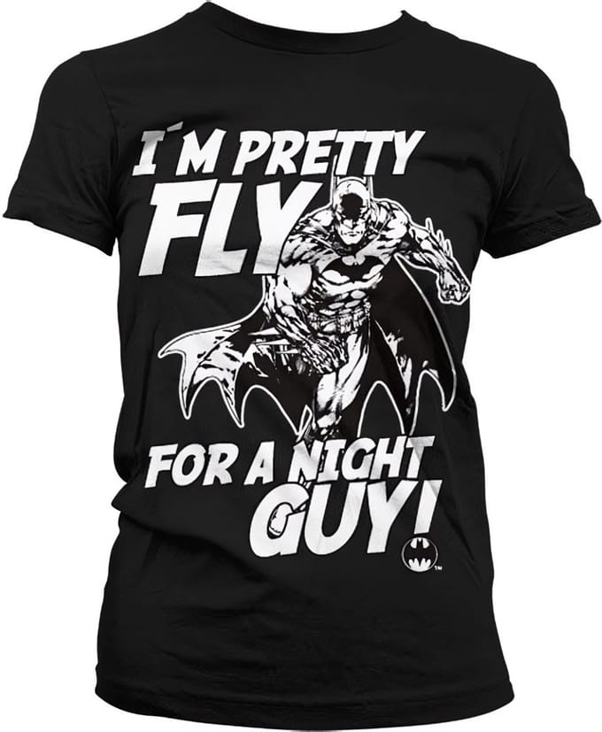 DC Comics Batman Dames Tshirt -M- I´m Pretty Fly For A Night Guy Zwart