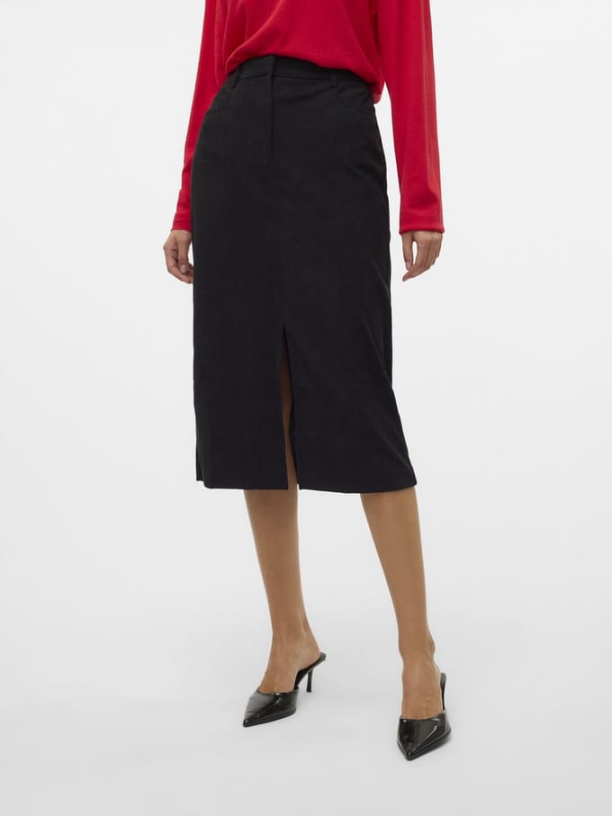 Vero Moda Rok VMVILJA Corduroy High waist Midi-rok