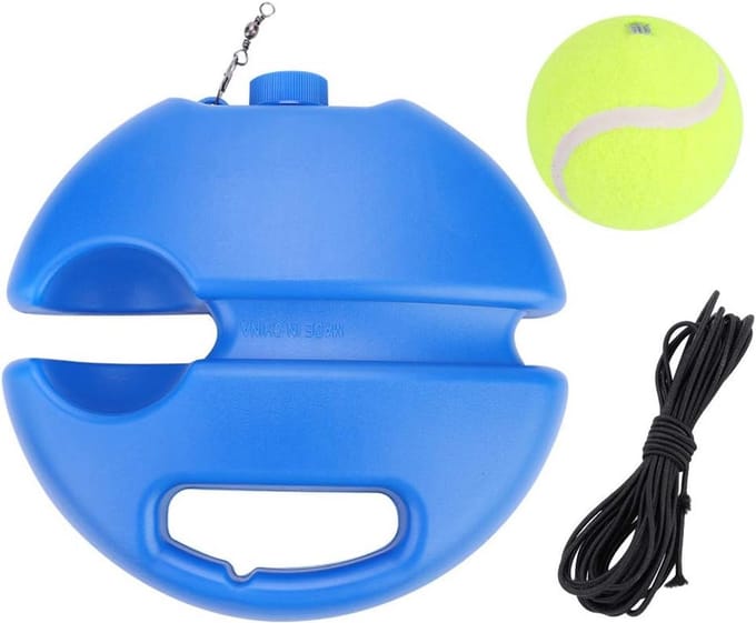 Tennis Bal Trainer - Rebound Training - Zelfstandig Oefenen - Draagbaar Ontwerp - 20cm Diameter - Blauw