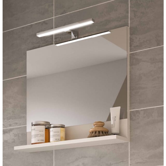 Badkamer opbouwlamp chroom zonder doos, 230V directe aansluiting - 10.5x30x37cm