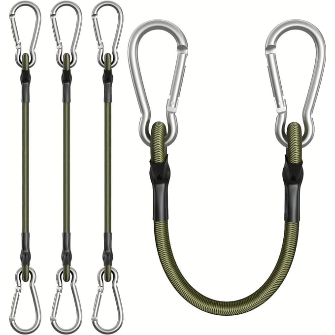 1 stuks Groene Verdikte Touwhaken, Flexibel en Duurzaam 12-Inch Elastisch Koord Multifunctioneel gray