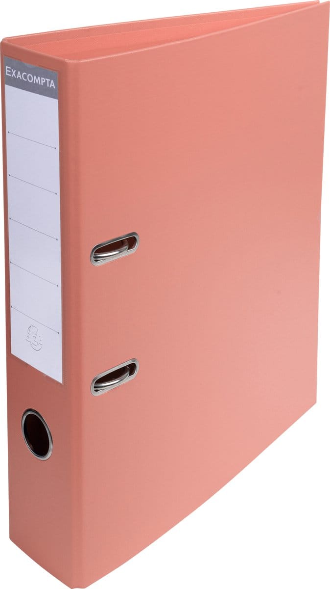 Exacompta 10x Prem'Touch® PVC Ordner met hefboom - rug 70 mm - A4 - Zalm - 53705E