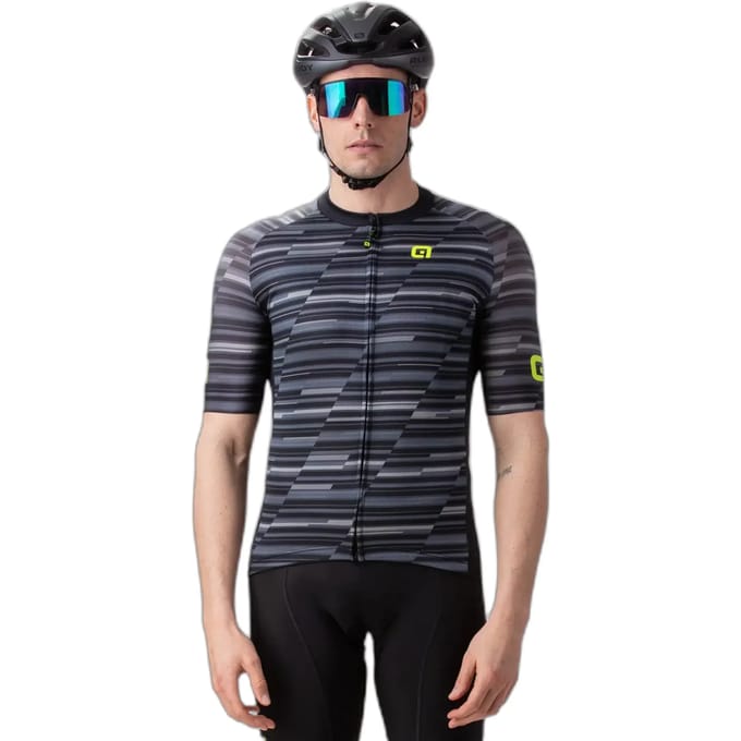 Ale Fietsshirt Korte Mouwen Solid Step - Zwart - M - Valt klein