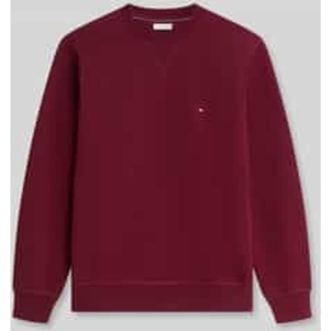 Regular fit sweatshirt van puur katoen met gestikt logo