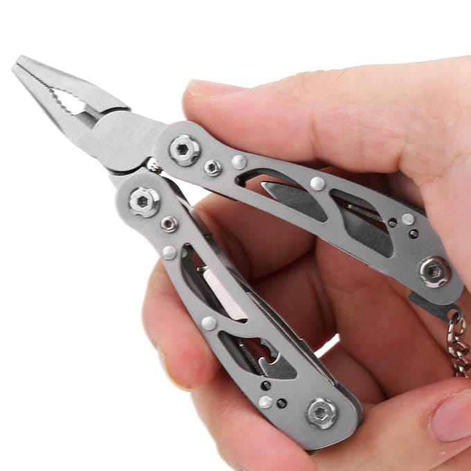 Multifunctionele Zakformaat Opvouwbare Tang Mes Schroevendraaier Multi Tool voor Buiten Kamperen white
