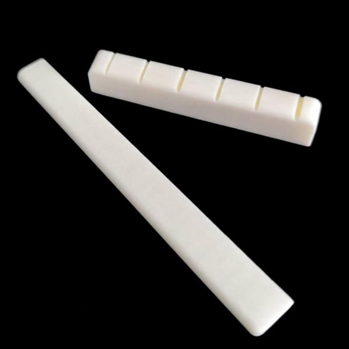 Gitaarzadelmoer Wit Veebot voor 39 Inch Klassieke Gitaar 2Pcs white