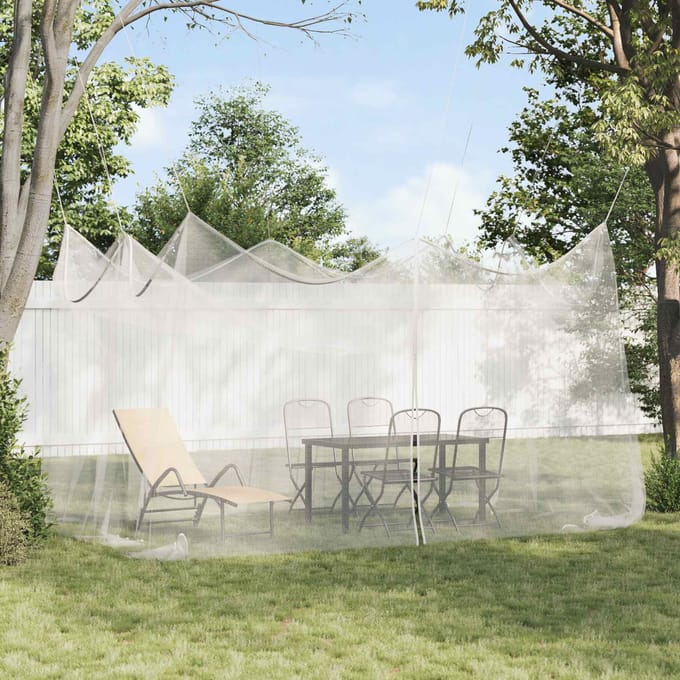 vidaXL - Tuin - Muggen - Net - 220 - mesh - Wit - 3 - x - 4,5 - x - 2,5 - m - Polyester