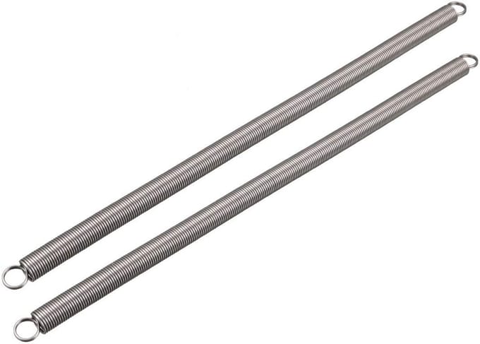 Set van 2 Spiraal Trekveren met Dubbele Haak - 300mm Lengte