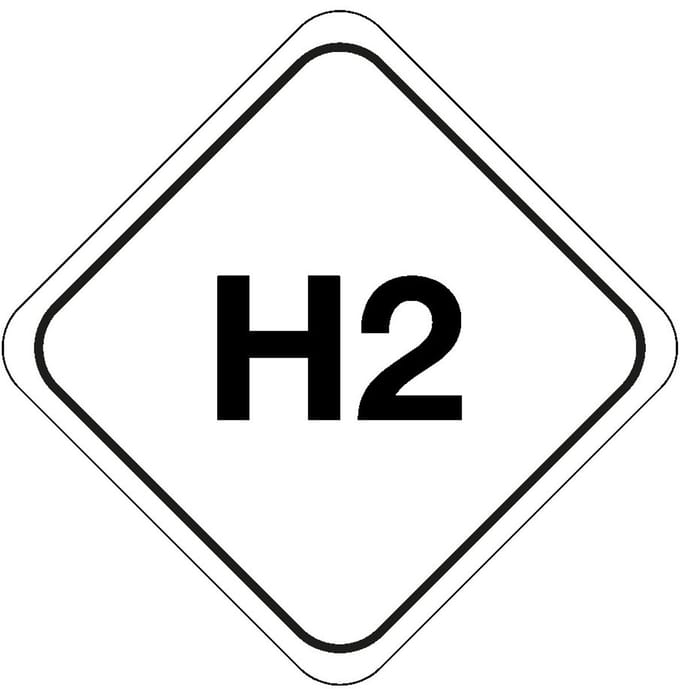 H2 gas sticker 150 x 150 mm
