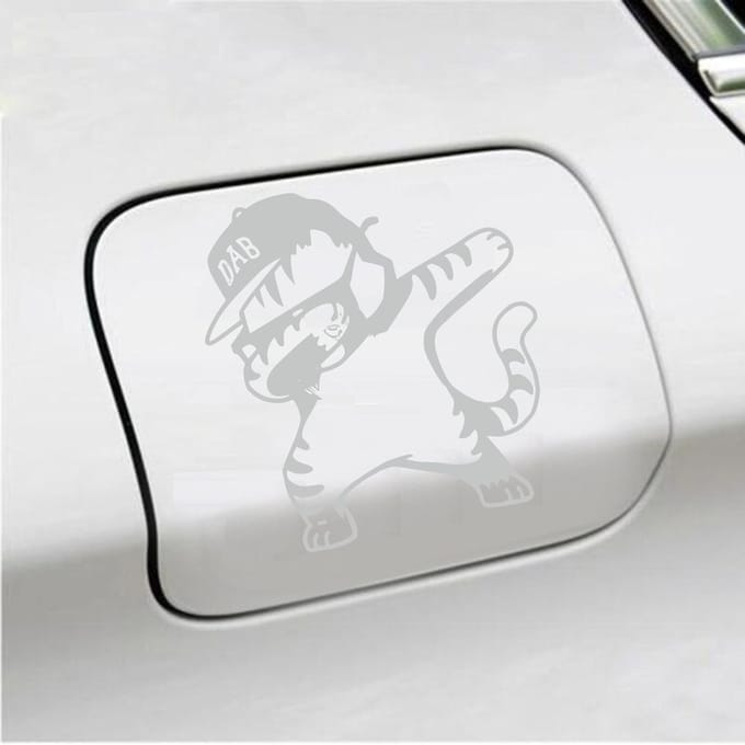 Bumpersticker - Dab - 15 X 14 - Licht Grijs