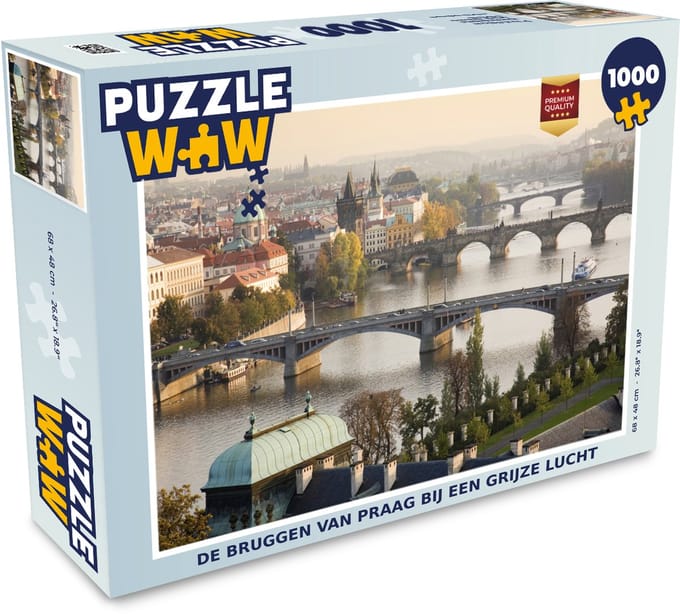 Puzzel Bruggen - Praag - Middag - Legpuzzel - Puzzel 1000 stukjes volwassenen