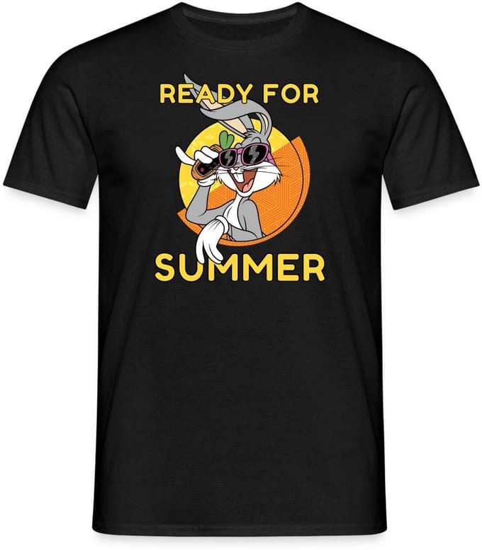 Looney Tunes Bugs Bunny Ready For Summer T-Shirt Heren