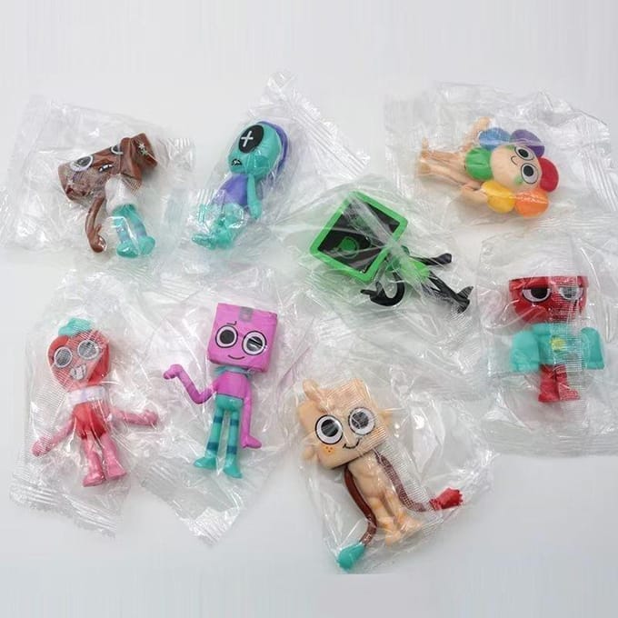 8 stuks Dandy World Actiefiguren 6-8CM Zonnebloem Lelie Magiër Spel Poppen Verzamelbare Speelgoed black